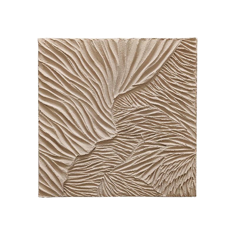 Murphy's hand-painted oil painting "Stacking" is a simple three-dimensional living room mural with a wabi-sabi texture Application Scenario