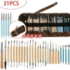 30/31/40/52 pieces of stone carving laser knife, clay art knife, diy clay tools details Picture