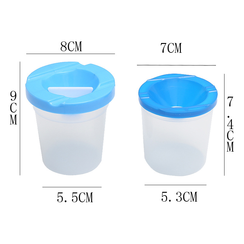 Amazon portable eco-friendly plastic anti-spill children's art multi-functional paint mixing, doodling and painting pen holder Item Picture