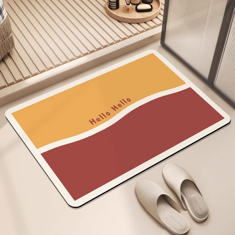 拼格撞色浴室地垫吸水耐脏硅藻泥地垫家用厕所门口脚垫速干防滑垫详情16