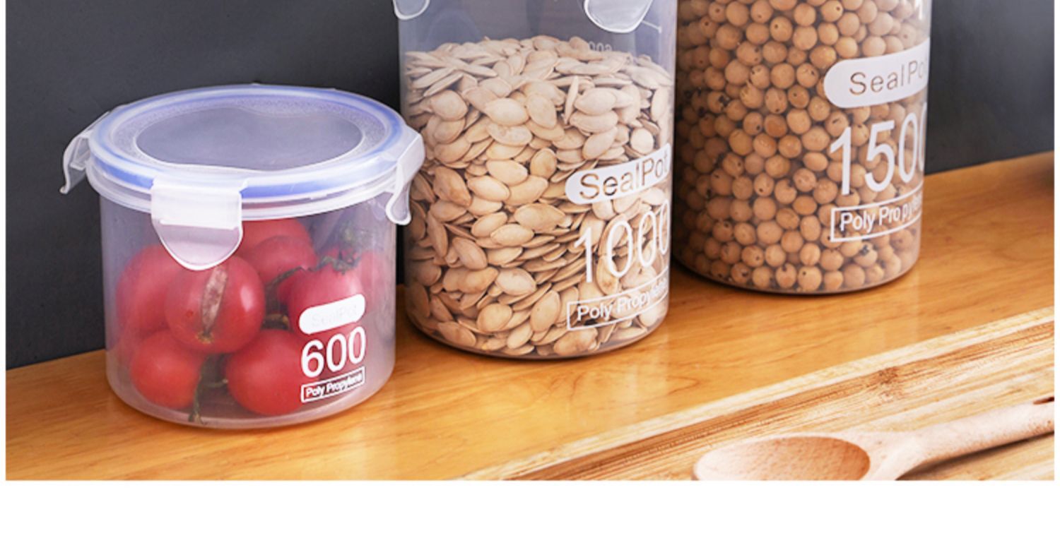 密封罐塑料食品罐储存盒储物罐收纳罐五谷杂粮厨房零食冰箱收纳盒详情9