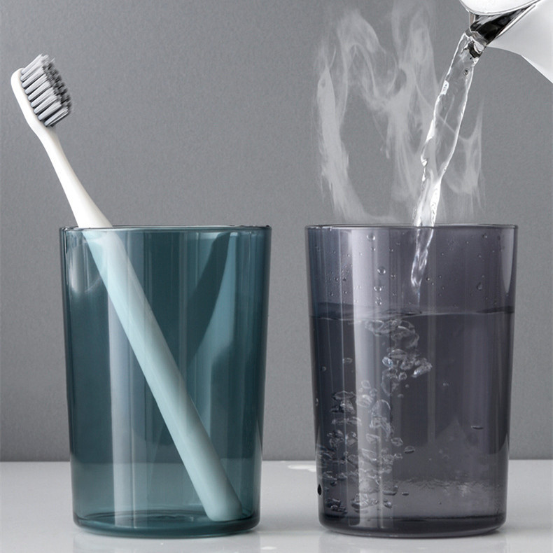 Transparent mouthwash cup, simple water cup, household brushing cup, plastic toothache cylinder, couple toothbrush cup, travel toiletry cup, mouth cup details Picture