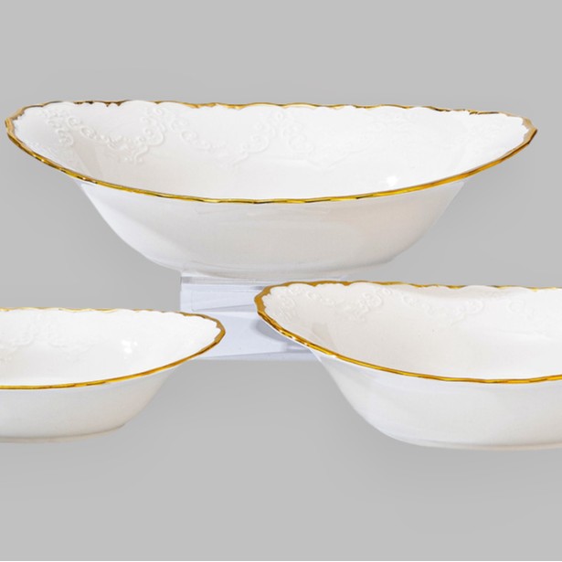 Wholesale of light luxury ceramic tableware sets, high-end gold-plated plates with gold edges details Picture