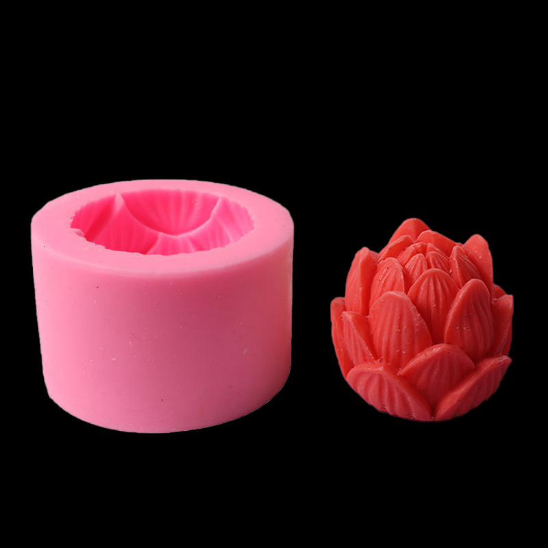 Rose, lotus, camellia scented candle, gypsum resin, clay chocolate mousse, flower handcrafted silicone mold Application Scenario