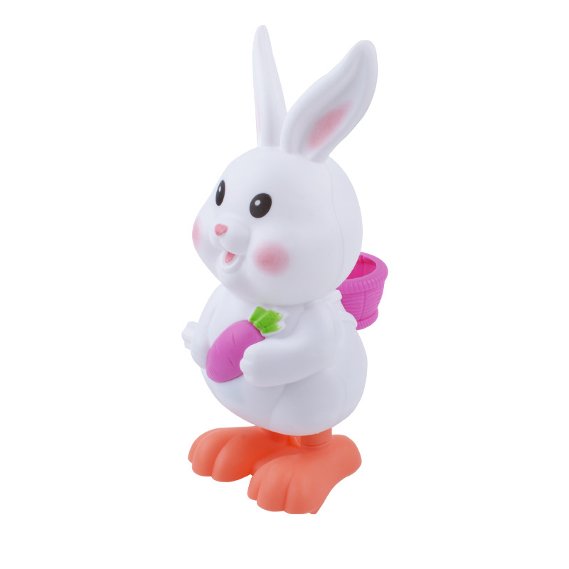 Children's wind-up rabbit toys are cartoon and cute little animals. They are good for babies to learn. They can be chained and jump. Little white rabbits are available for wholesale at street stalls Item Picture
