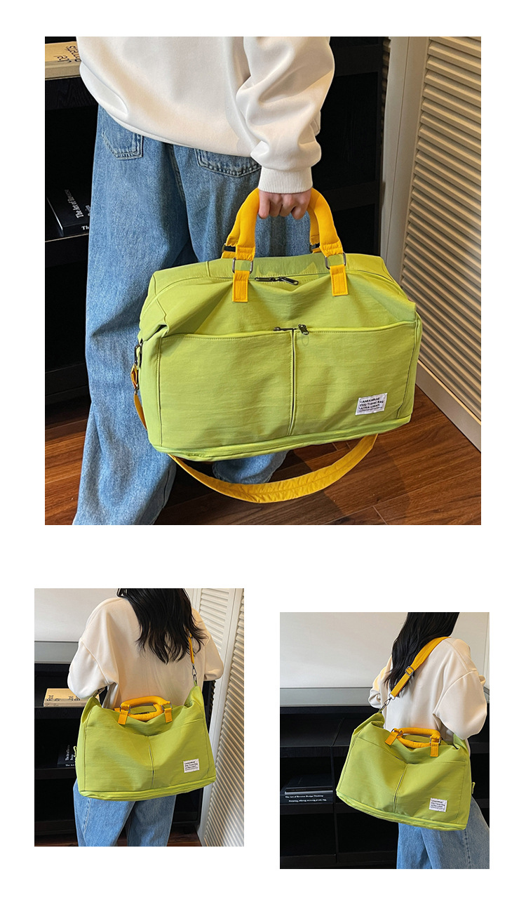 跨境批发大容量可套拉杆外出单肩旅行包轻便手提健身瑜伽包旅游包详情19