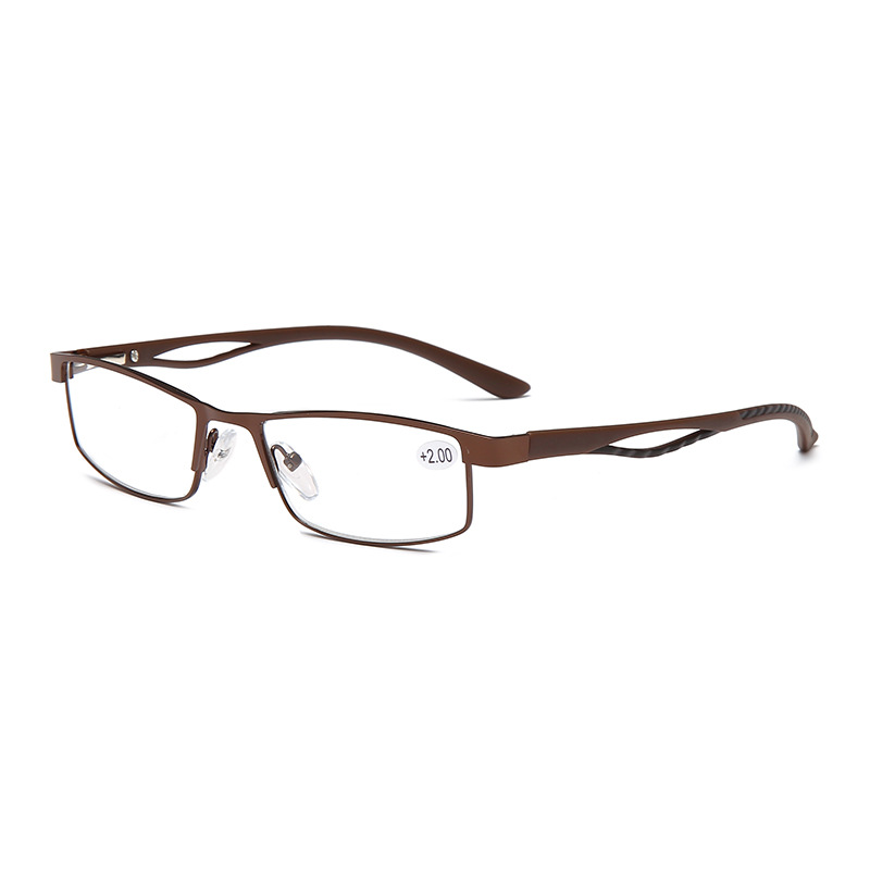New square-shaped men's glasses for the elderly, fashionable reading glasses for the elderly, metal-framed light glasses Application Scenario