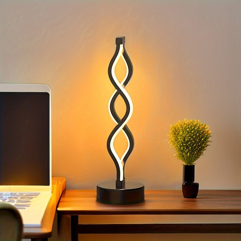 Bedroom bedside lamp, seaweed table lamp, wavy pattern night light, light luxury and creative living room full figure