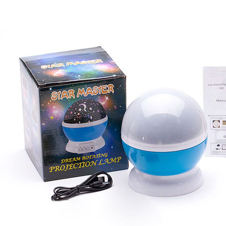Fantasy Rotating Star Projection Light Christmas Gift Nightlight Festive Atmosphere Light Star Moon Creative Gift Application Scenario