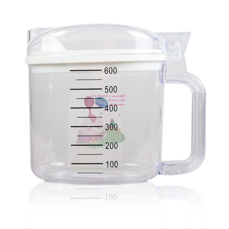 Yuyue plastic 600ml oil pot Transparent household kitchen supplies seasoning pot non-slip handle oil pot seasoning wholesale Item Picture