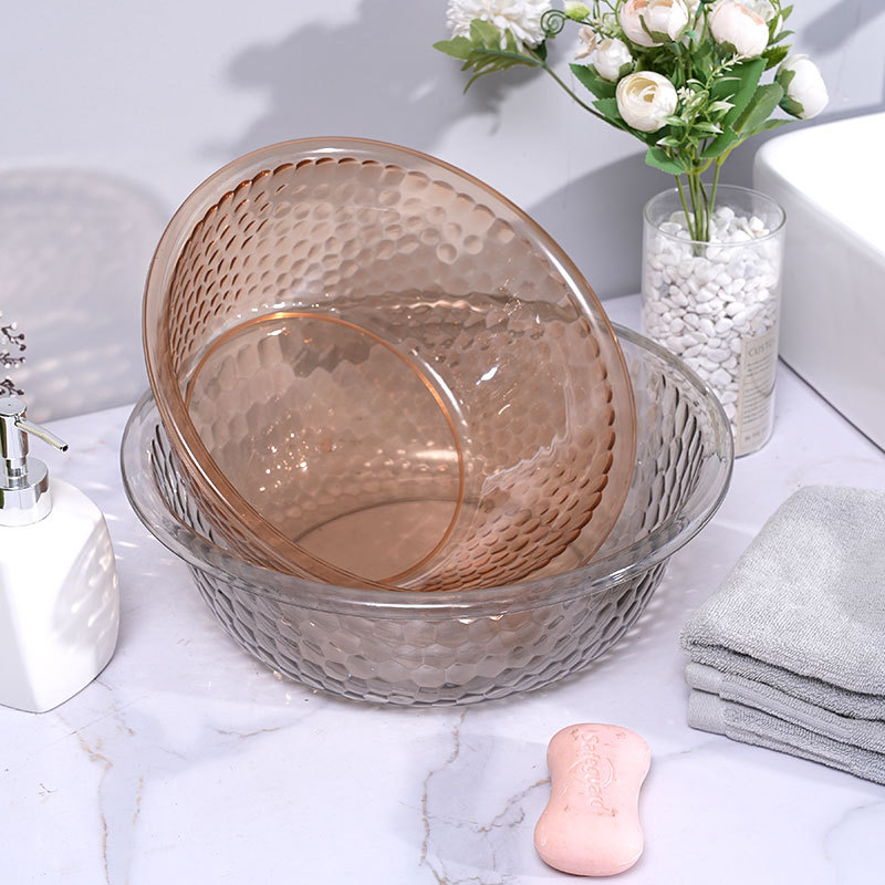 New Water Cube Washbasin Household Basin Thickened Face Plastic Basin Washing Hair Basin Small Basin Foot Basin Wholesale Specification drawing