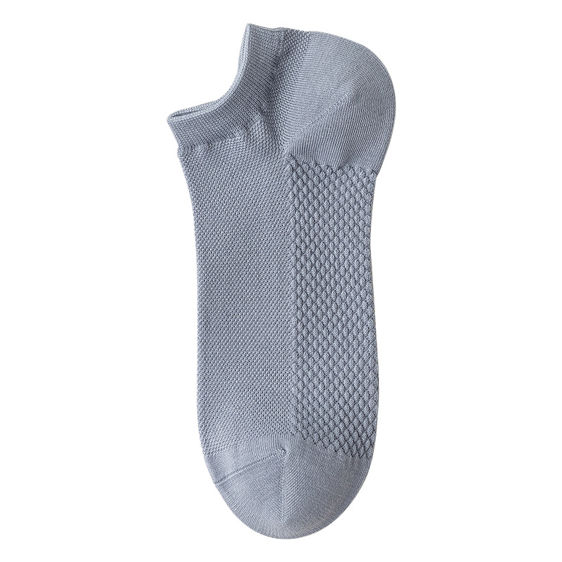 Men's boat socks, summer socks, thin solid color breathable mesh massage sole men's short socks, wholesale men's socks in Zhuji, one-piece delivery Item Picture