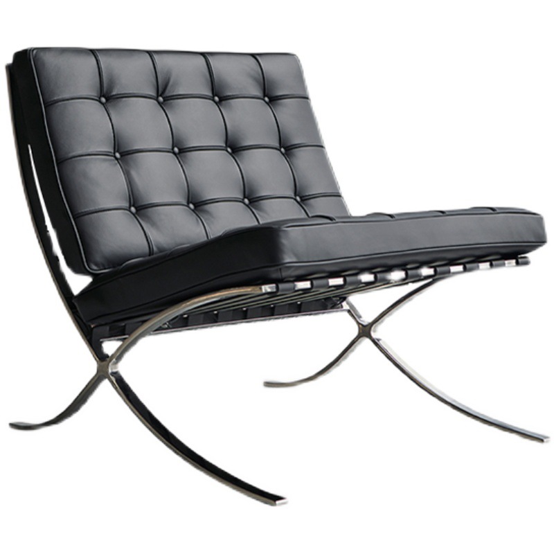 Star Factory Barcelona Chair Designer retro leather modern simple Barcelona living Room Single Casual sofa chair Item Picture