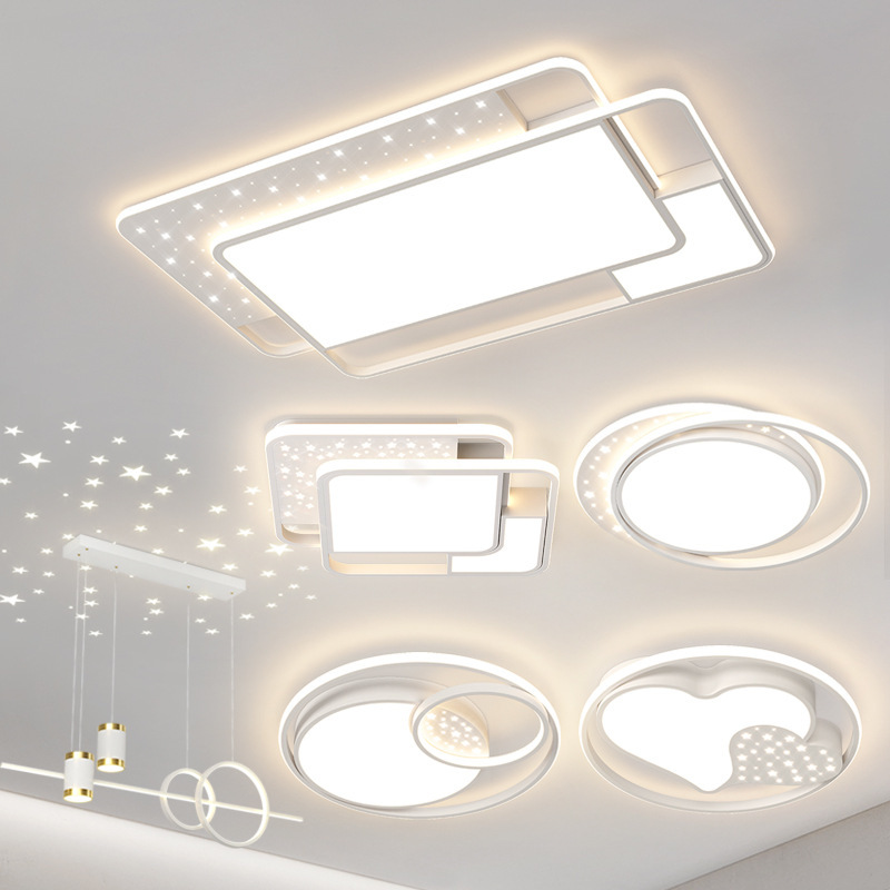 LED light luxury living room main light, starry sky dining room chandelier, modern and simple Nordic bedroom ceiling light fixtures, full-house package details Picture