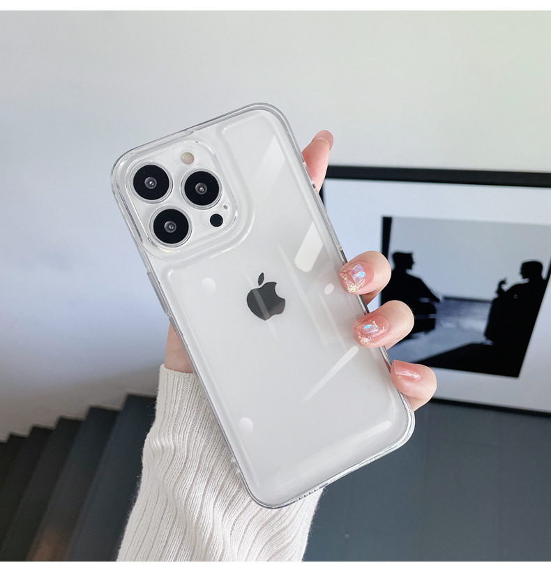 Suitable for the new iphone17 phone case 16Pro, Apple transparent hollow case, thickened silicone TPU anti-drop soft case pic 13