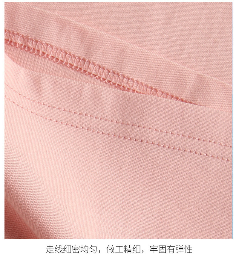 200克正肩纯棉短袖女 时尚韩版学生T恤男女情侣半袖百搭T恤衫详情46