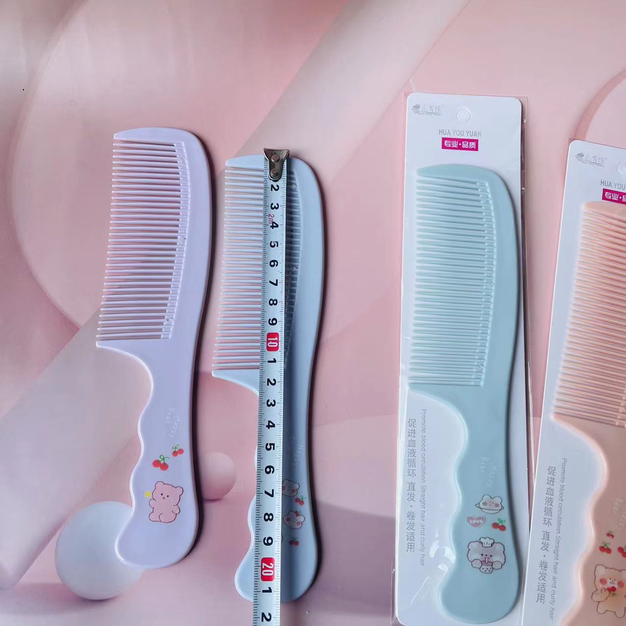 【 Zone 3-11 】192 New Cartoon Comb 20/ Pack 1200/ box 192 New Cartoon Comb Hair Styling Comb Home Women Anti-static Close-Tooth Comb Styling Comb 1 yuan supply Item Picture
