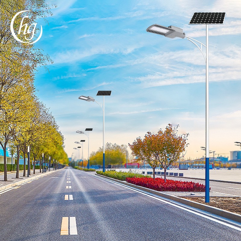 创富户外LED太阳能路灯 自动充电60w感应光源新农村6米太阳能灯详情图4