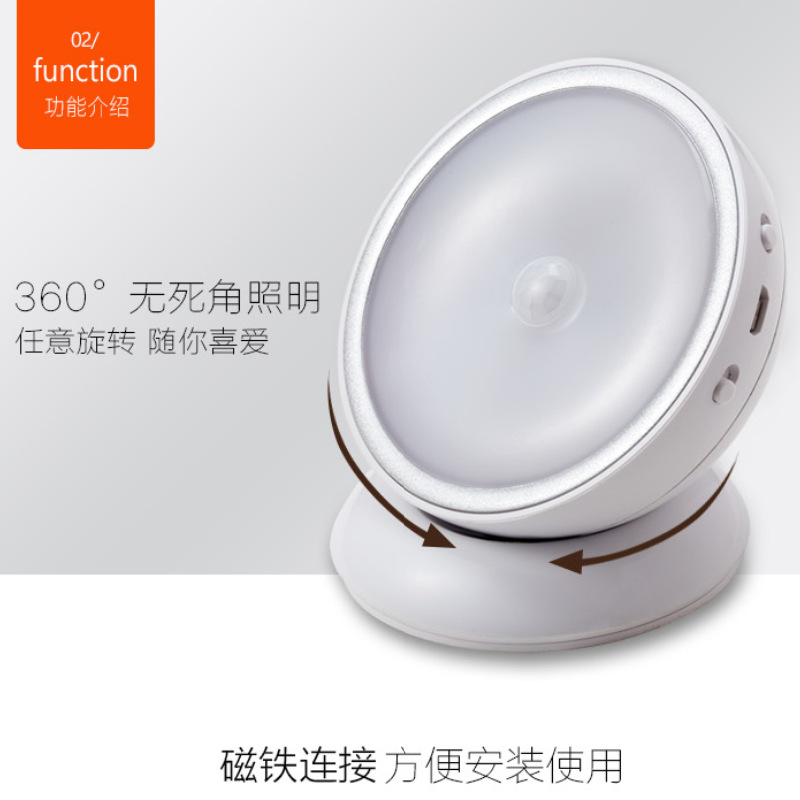 Cross-border exclusive night lights, led human body sensor lights, night lights, 3d bedroom staircase corridor light control wall lights, creative