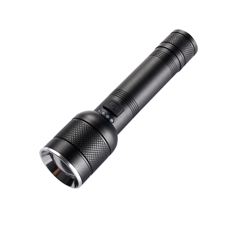 XHP50 Outdoor retractable zoom battery level display USB charging outdoor LED strong light high-power P50 flashlight Item Picture