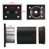 Round aluminum alloy cabinet feet, black support furniture legs, adjustable matte TV headboard, bathroom cabinet feet Specification image