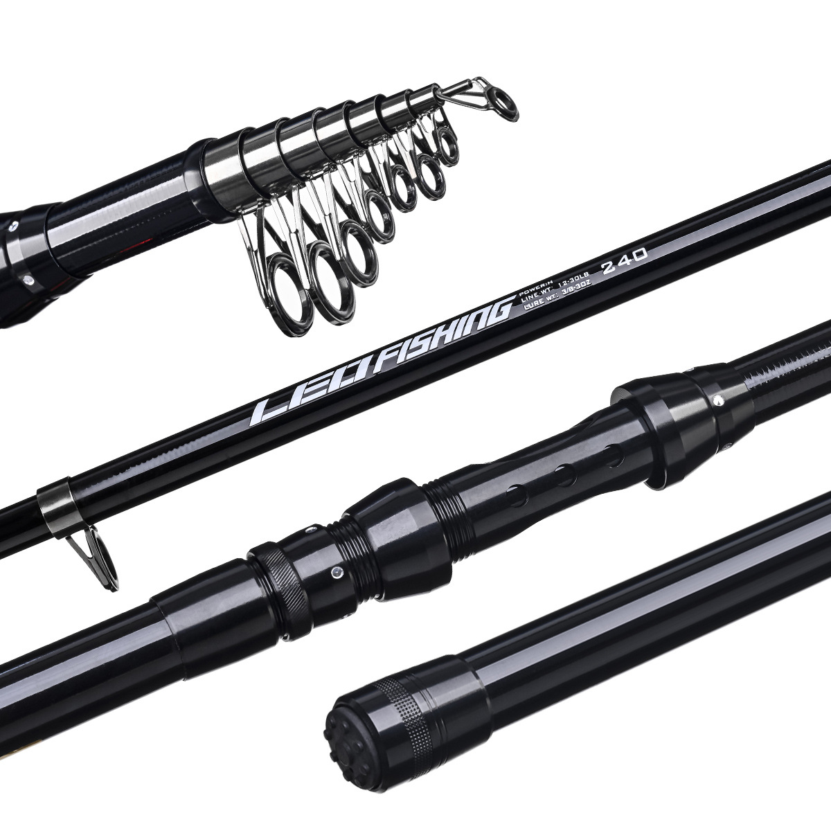 28170 Leo/ Leou 【Ru Black Short Pole 】 Shrinkage Luya Pole Sea Fishing Gear Wholesale Cross-Border Application Scenario