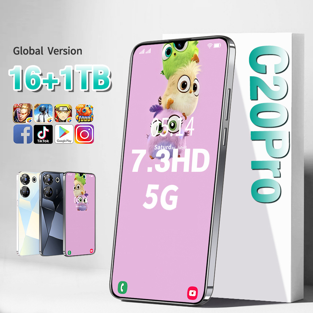 Cross-border global dedicated to the new C20Pro 7.3 inch HD screen 16+1TB Android smartphone source manufacturers Specification drawing