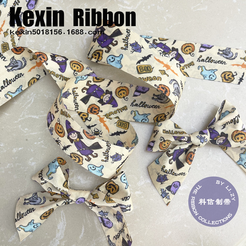 Kosin Webbing Witch Carnival Halloween Ribbon Diy Hair Accessories Bow Material Costume Hat Accessories