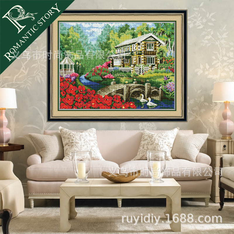 Wholesale of new cross-stitch fabric sets and handcrafted items for a leisurely and elegant home details Picture