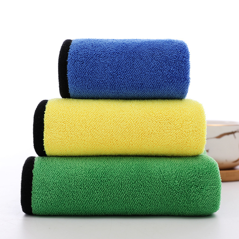 【 Chi Jia 】 Double-sided, two-color, thickened absorbent coral velvet car wash towel, car wash cloth, cleaning towel Item Picture