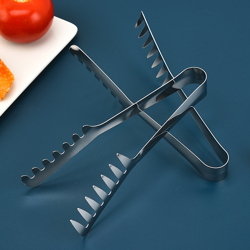 Bread tongs, food tongs, barbecue tongs, pasta tongs, comb tongs, kitchen tools, food tongs, stainless steel tongs, Amazon Specification image