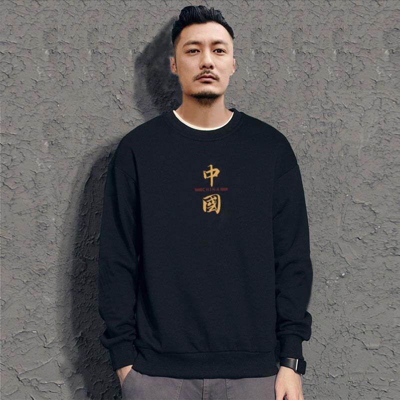 New men's round-neck long-sleeved sweatshirt for Spring and Autumn 2022, a trendy brand of pullover and base layer for teenagers and students Specification image