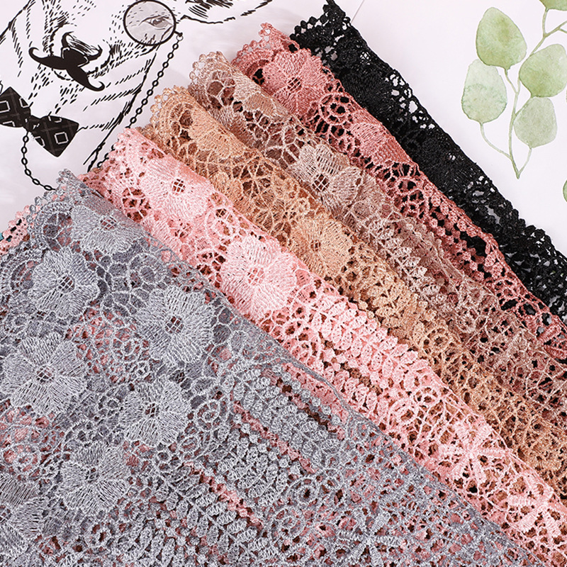 Fine Embroidery Lace Wavy Lace Muslim Hat Large Barcode Polyester Water Soluble Hollow Lace Garment Accessories details Picture