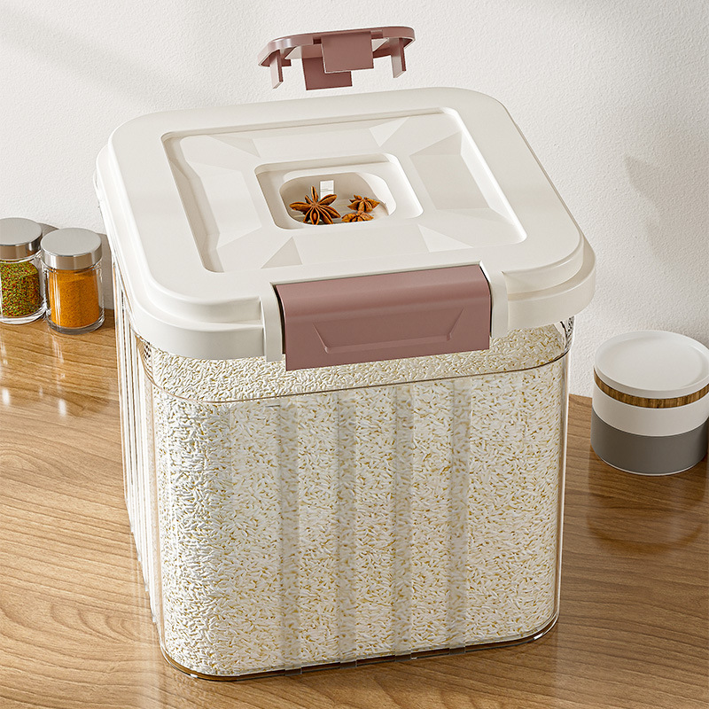 Customized large capacity rice bucket household pest proof moisture-proof grain storage bucket flour storage tank rice storage seal multi-function Application Scenario
