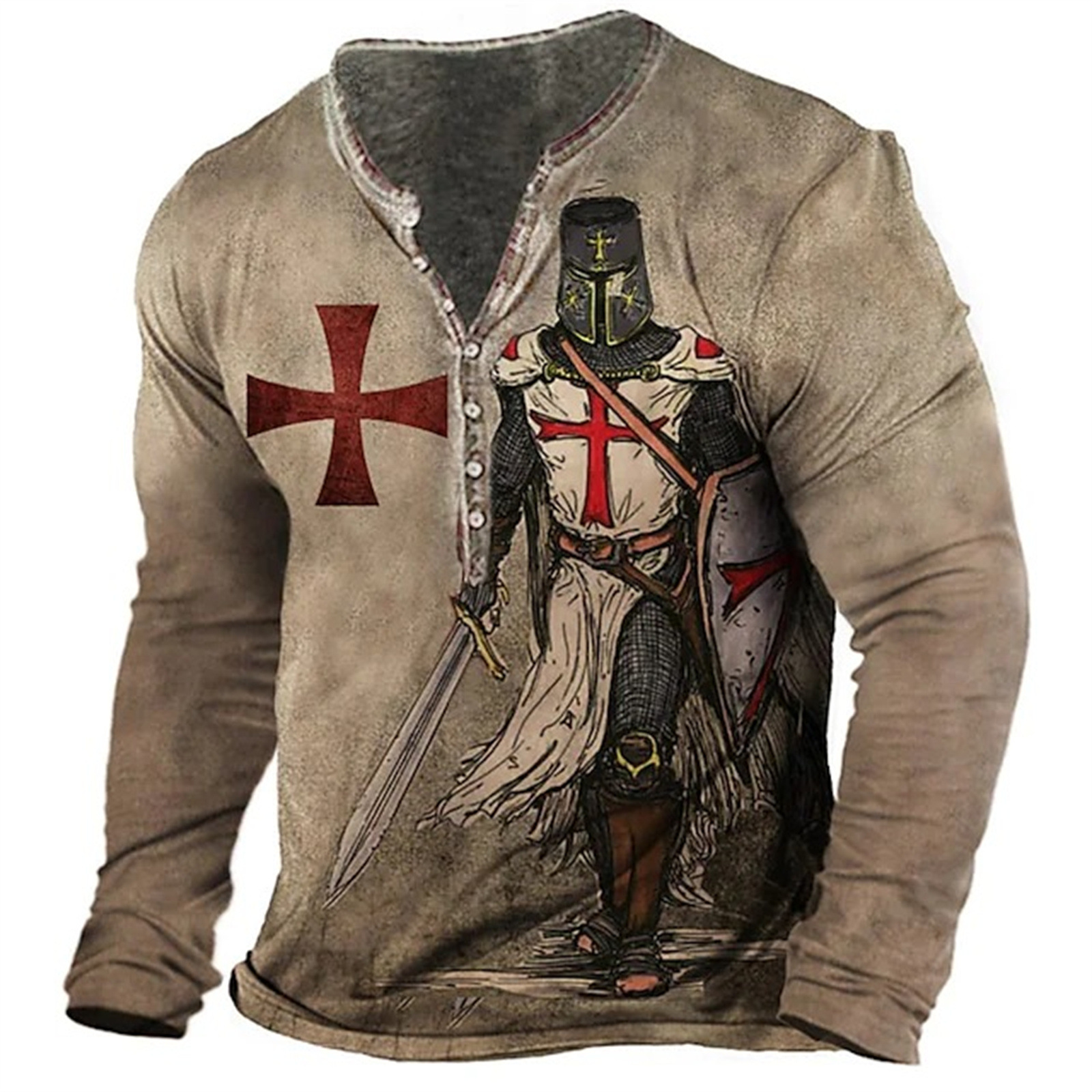 Hot-selling cross-border T-shirt, European and American opening lapel series digital 3D printed men's street short-sleeved sports T-shirt top Specification image