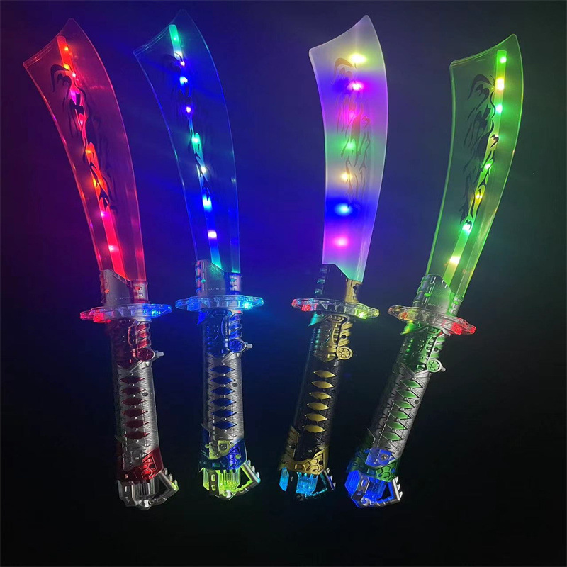 炫彩声光龙纹玩具刀剑LED闪光音乐大刀地摊夜市广场儿童发光玩具