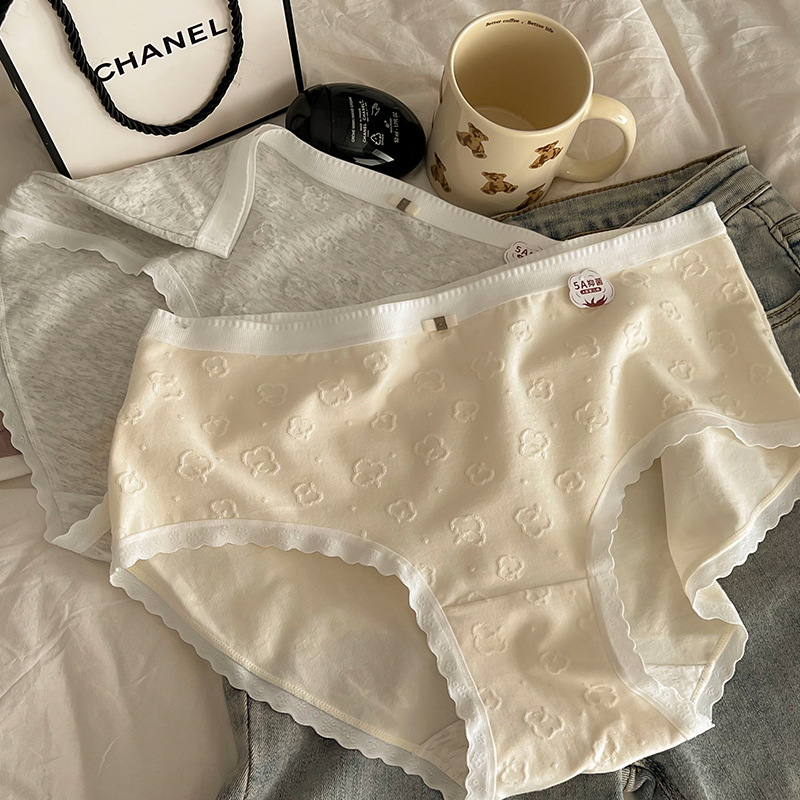 Large Size Women's Underwear Women's Mid-Waist Fat Mm200 Catties Hip Lift Breathable Pure Cotton Crotch Anti-Bacterial Day Belly Compression Briefs Specification drawing