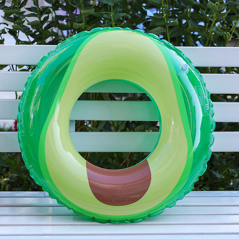 Enlarged And Thickened Fruit Swimming Ring Adult Handle Swimming Ring Eco-Friendly Materials Avocado Children Underarm Ring Wholesale Specification drawing