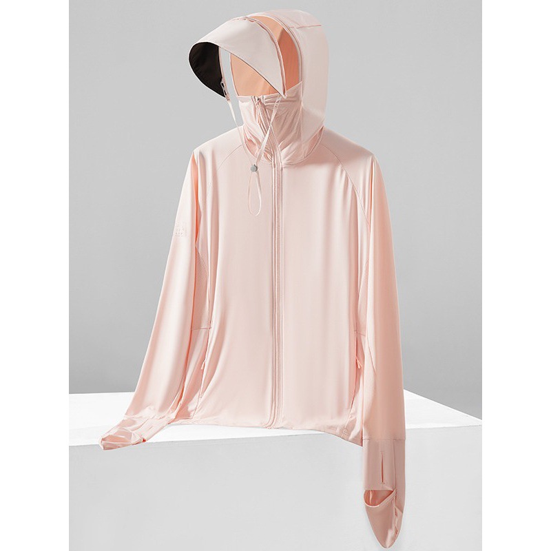 Fingertip sun-protective clothing for women with upf50+ UV rays, cool couple, breathable and sun-protective mid-length summer outdoor sun-protective clothing Application Scenario