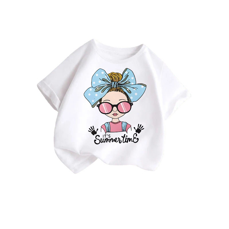 Cross-border Children's Clothing 2026 Summer New Children's short-sleeved T-shirt, fashionable round-neck top for boys and girls, baby half-sleeved cotton Item Picture