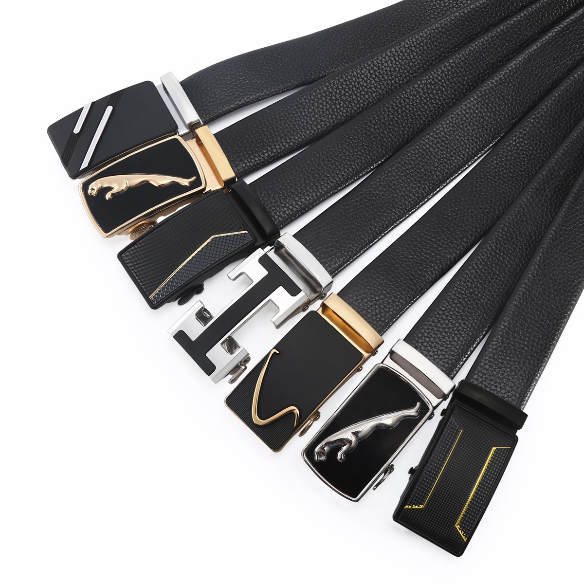 Belt Men Lychee Grain Business Leisure Belt Stall Source Belt Clothing Leather Accessories Manufacturers Wholesale details Picture