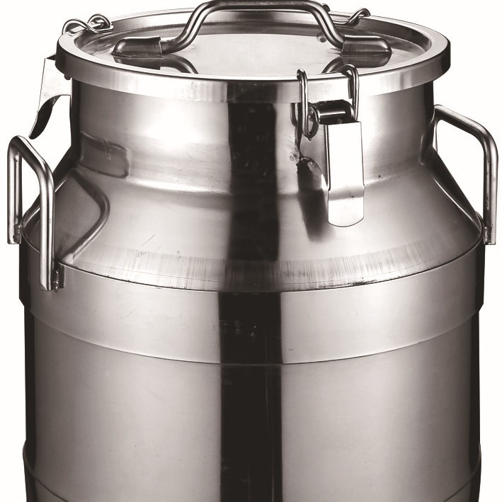 A large number of stainless steel milk buckets. Turnover drums. Oil drums details Picture