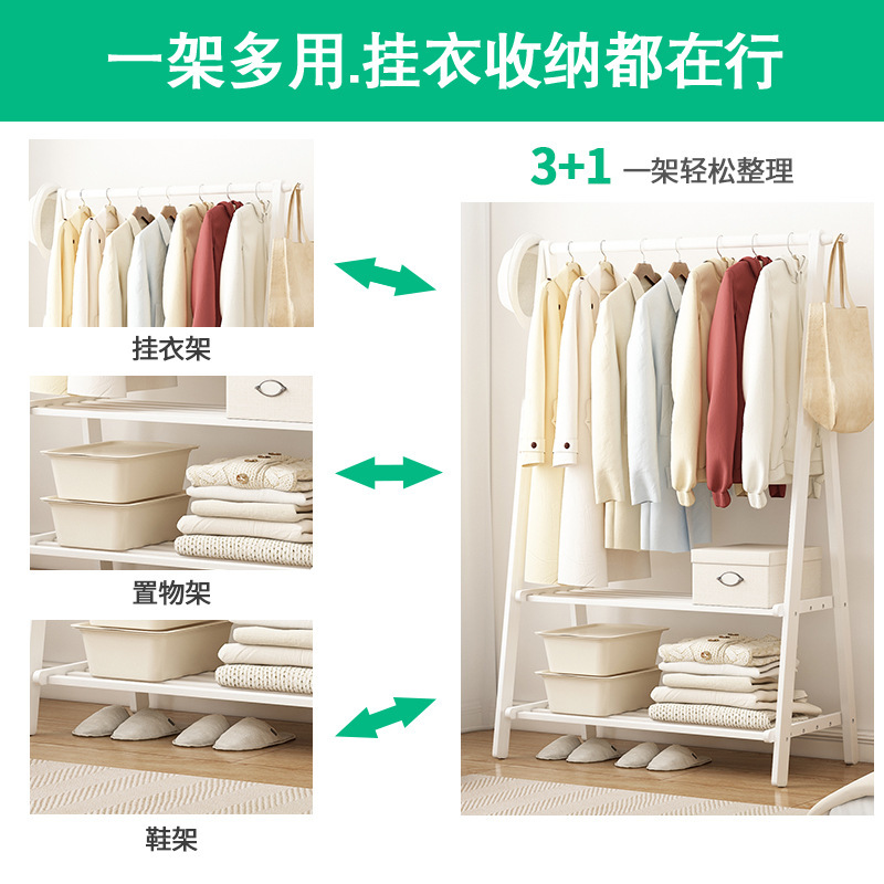 Solid Wood Coat And Hat Rack Floor Hanger Bedroom Household Hangers Simple Drying Rack Room Indoor Clothes Rack Application Scenario