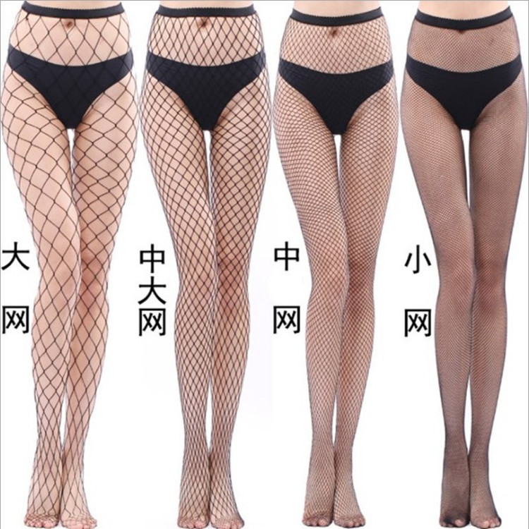 厂家批发性感情趣女士连裤袜渔网袜欧美大码网格鱼网眼袜破洞网袜