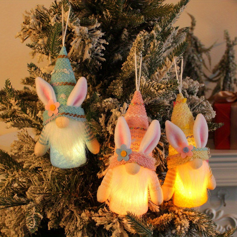 2024 New Faceless Doll Window Pendant With Lights Creative Small Doll Decoration Easter Decorations Cross-Border details Picture