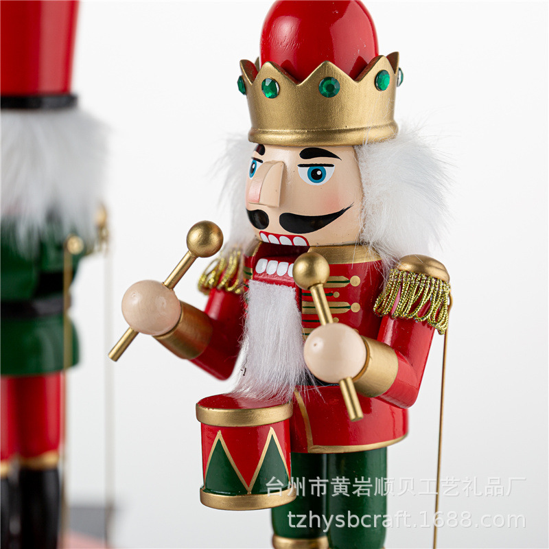 Christmas And New Year Gift 32Cm Boutique Sb58507 Lotus Hand-Painted Nutcracker Clockwork Music Box Item Picture