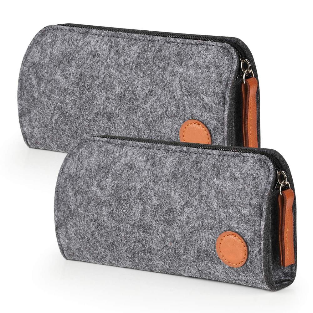 Large Capacity Felt Stationery Bag Students Male And Female Pencil Simple Storage Bag Zipper Creative Felt Pen Bag Item Picture