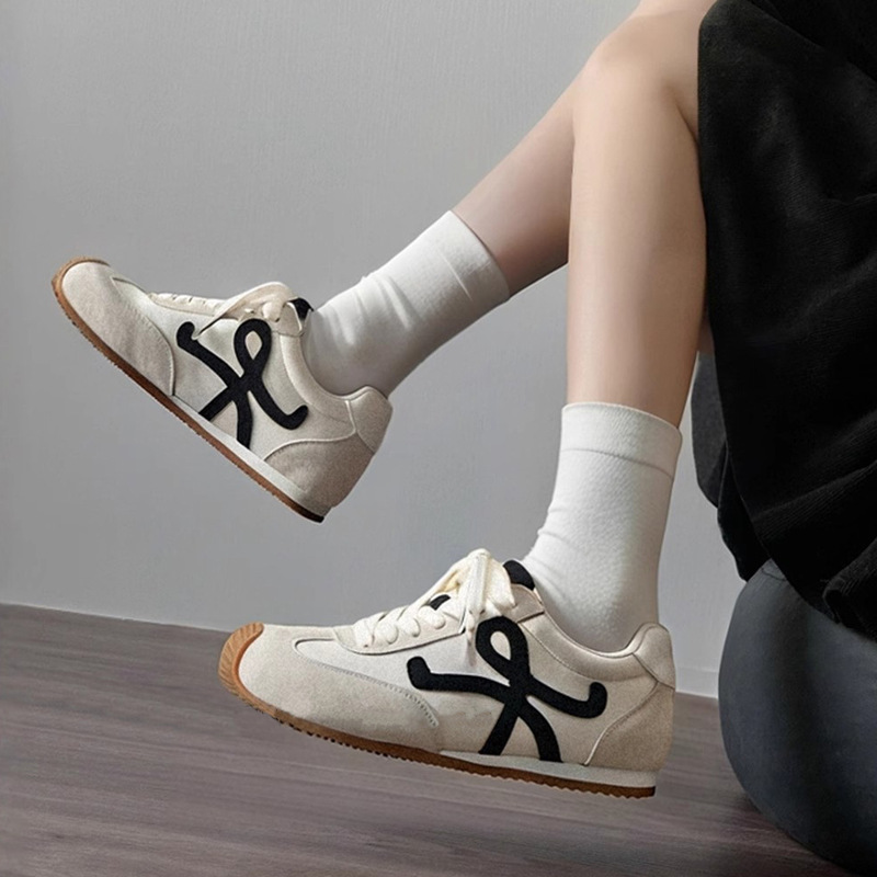 Cowhide version ~ The same style of Agan De Xun shoes as Wang Yibo, women's insole height-increasing shoes, ugly and cute shoes with tilted heads, casual sports shoes