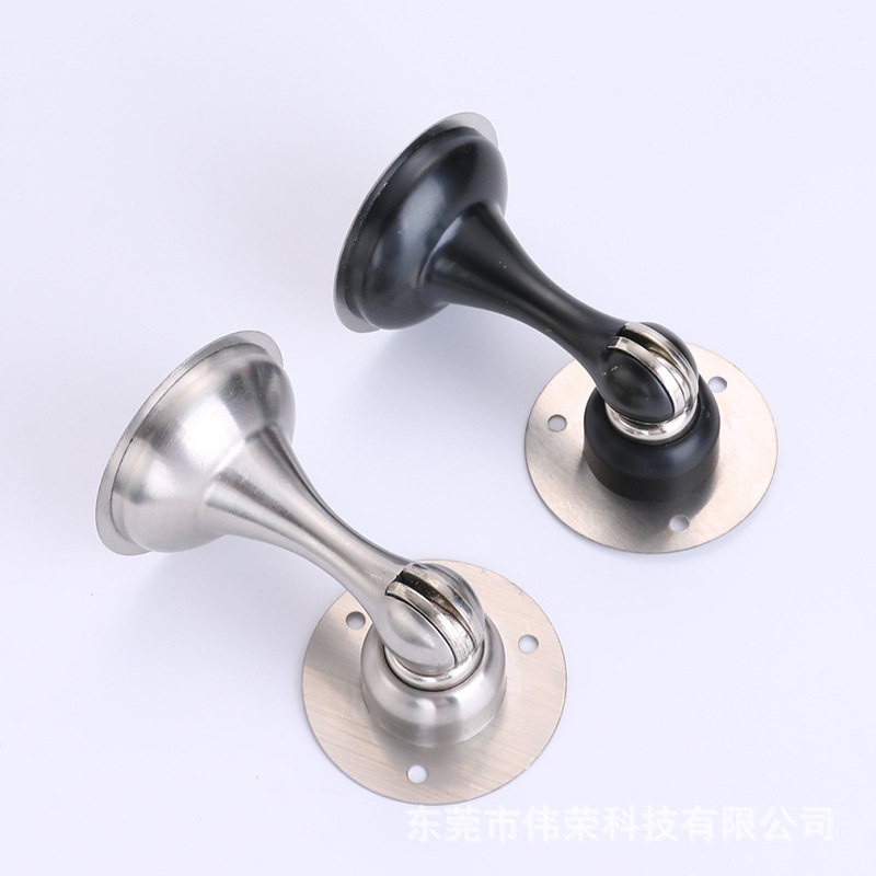 免打孔防撞碰珠静音防盗入户塑料厕所卧室隐藏强磁墙地不锈钢门吸