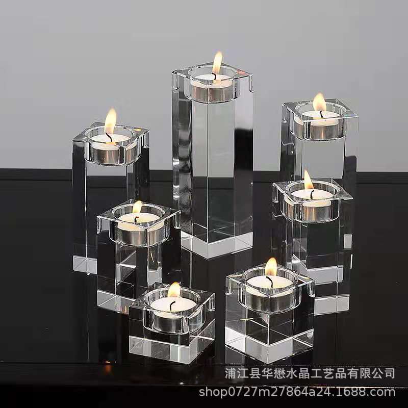 Crystal candlestick romantic candlelight dinner prop details Picture